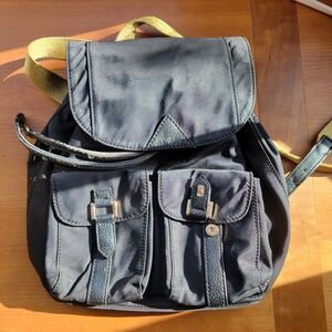 Black and Gold Sam Edelman Mini Backpack